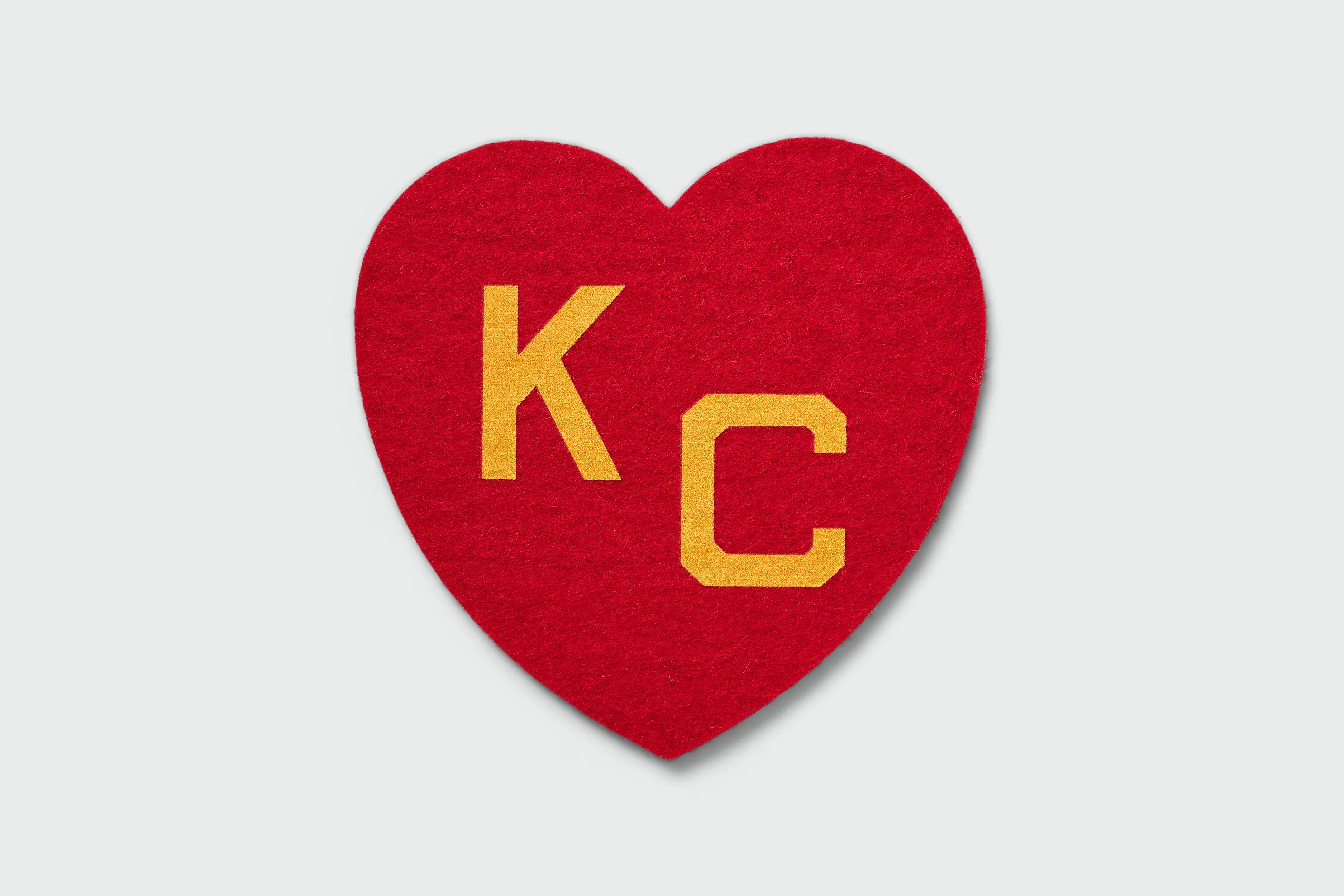 KC Heart Wool Coaster