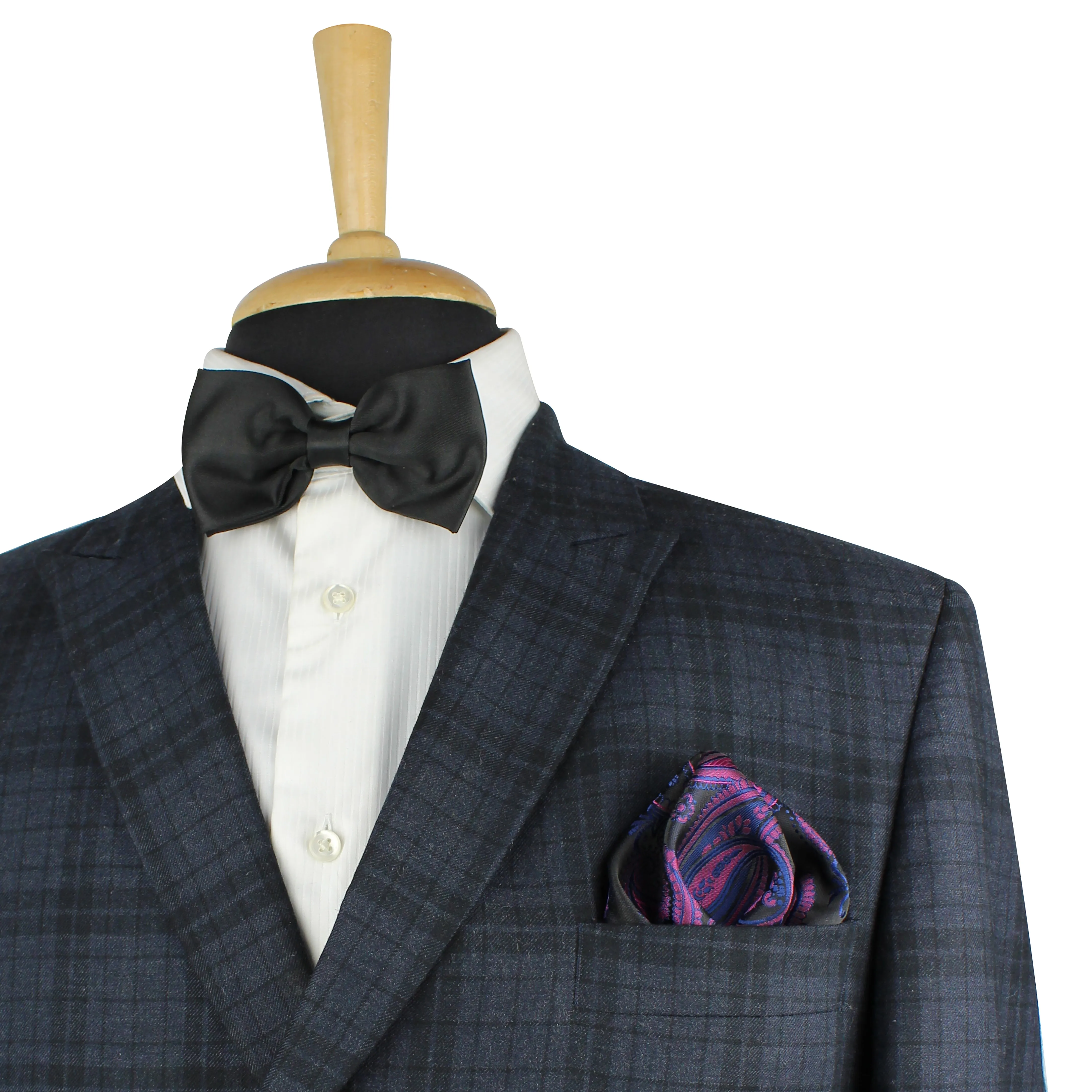 Kovove The Radiant Black Paisley Necktie and Pocket Square Gift Box