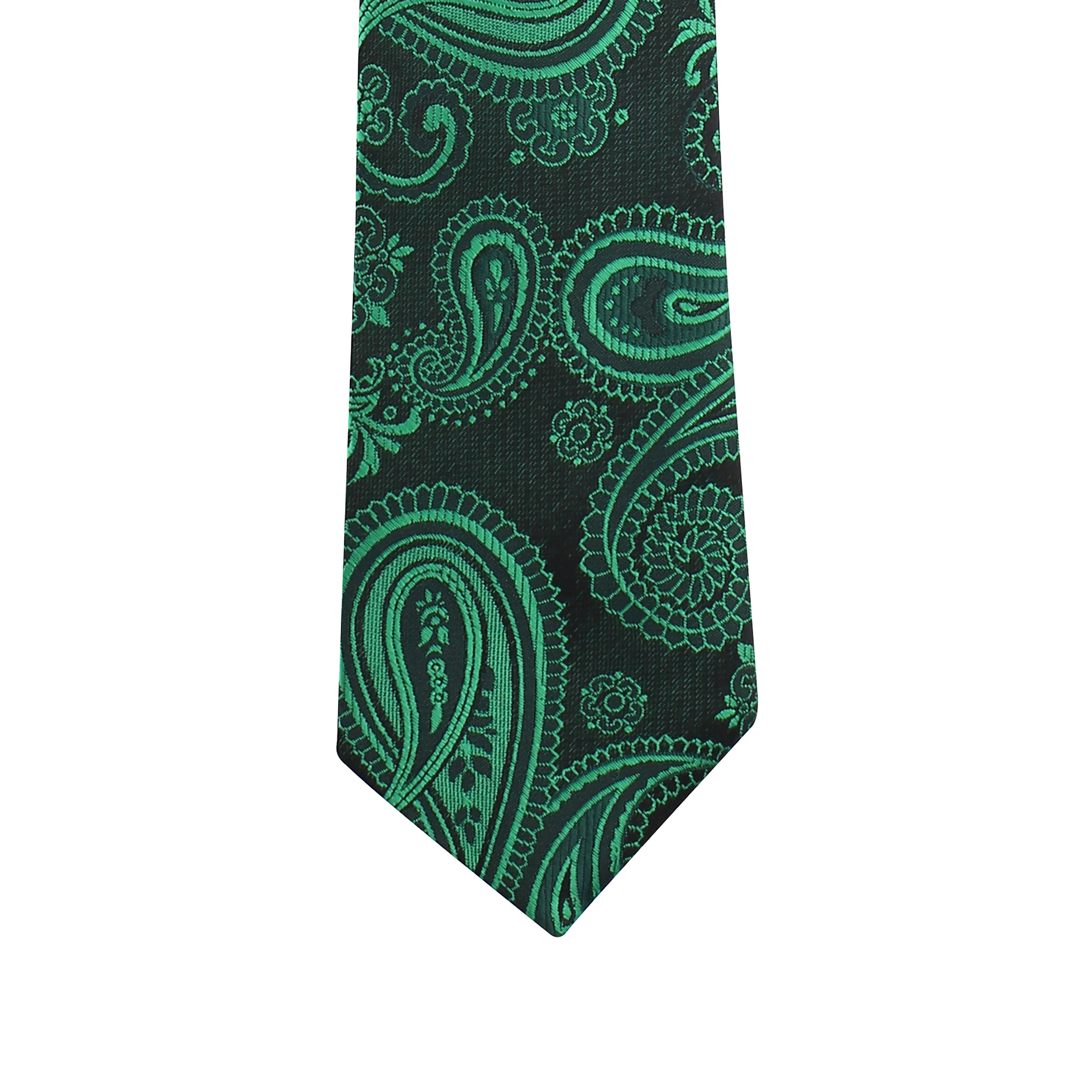 Kovove The Royal Paisley Green Necktie and Pocket Square Gift Box