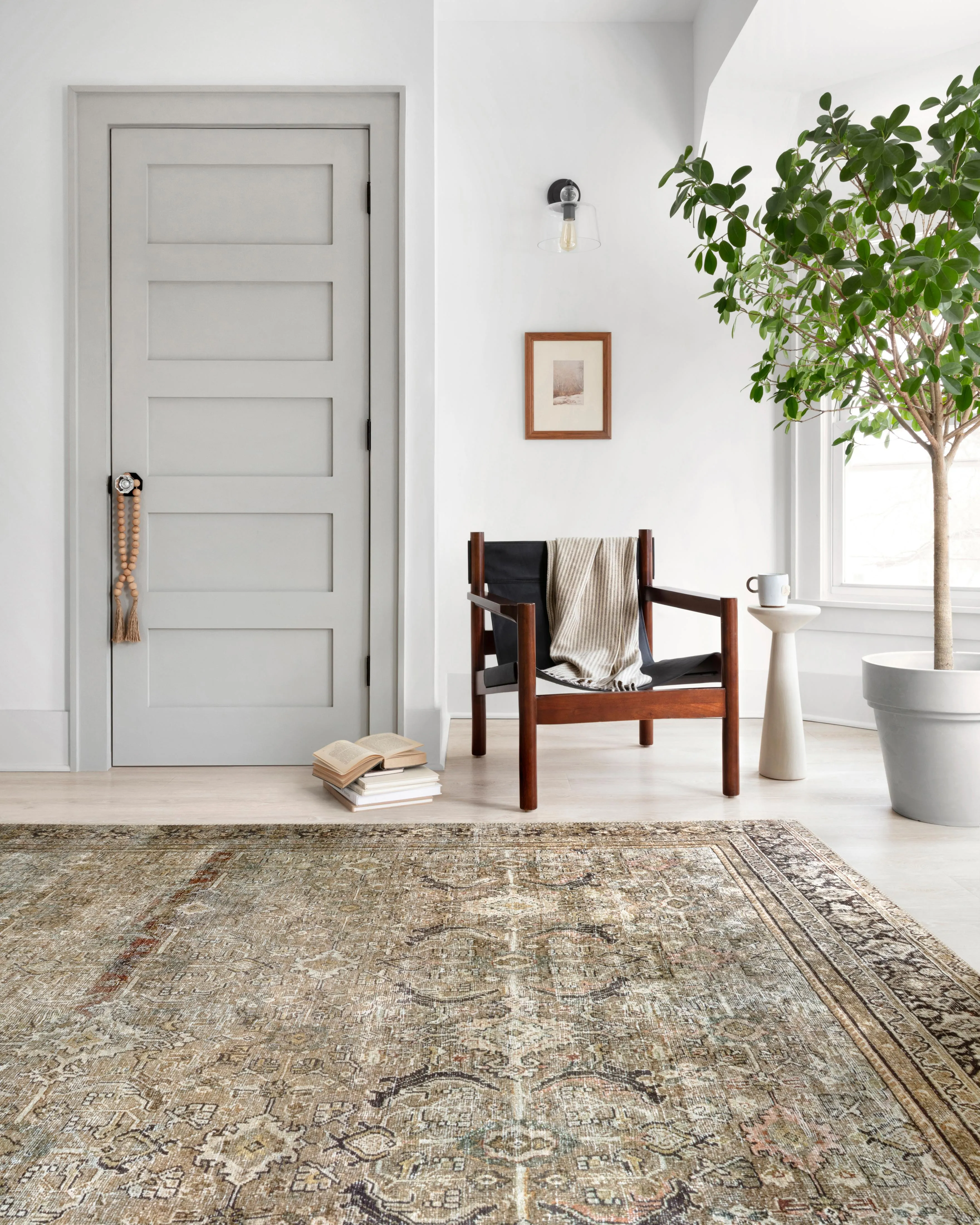 Layla Rug in Olive & Charcoal