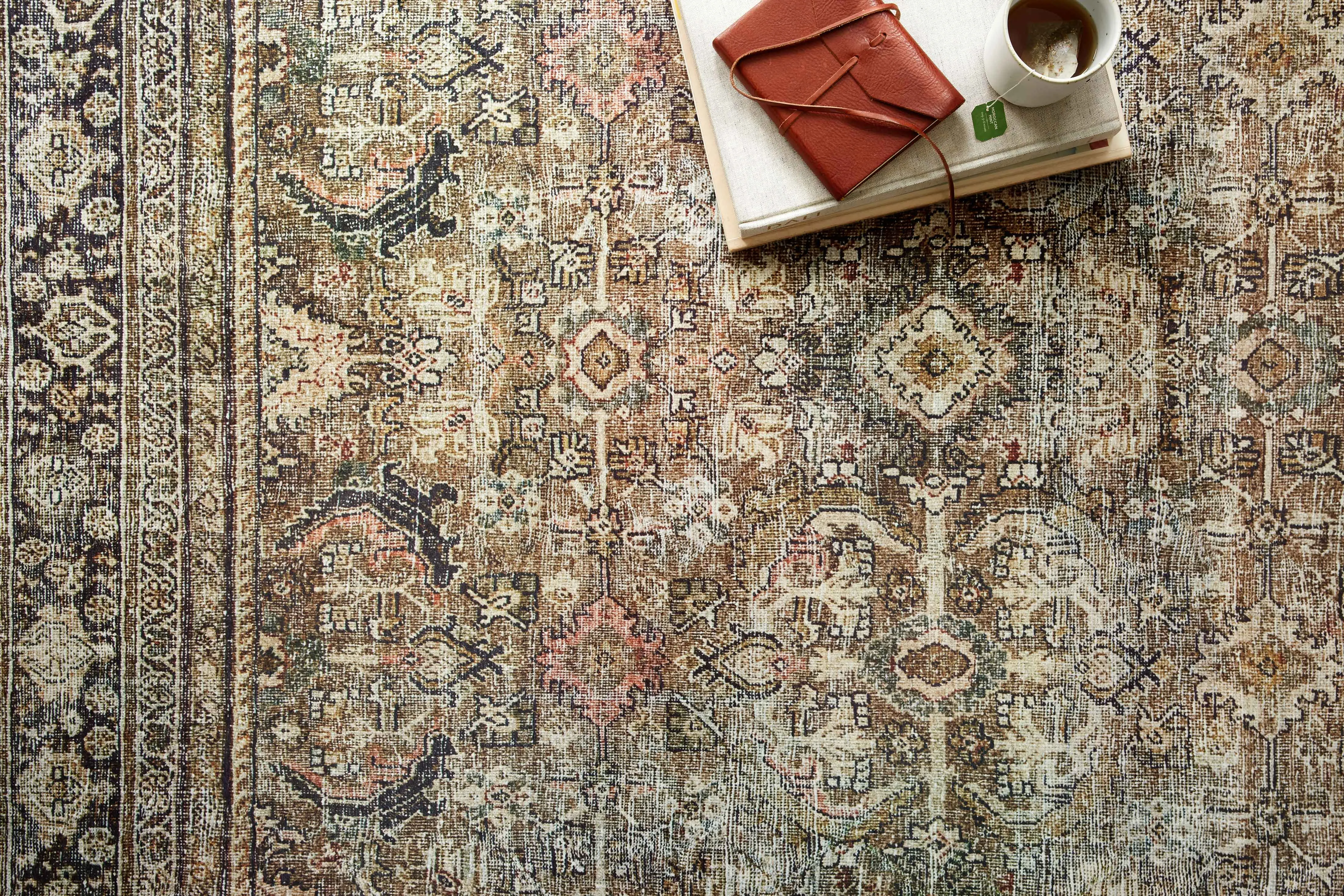 Layla Rug in Olive & Charcoal