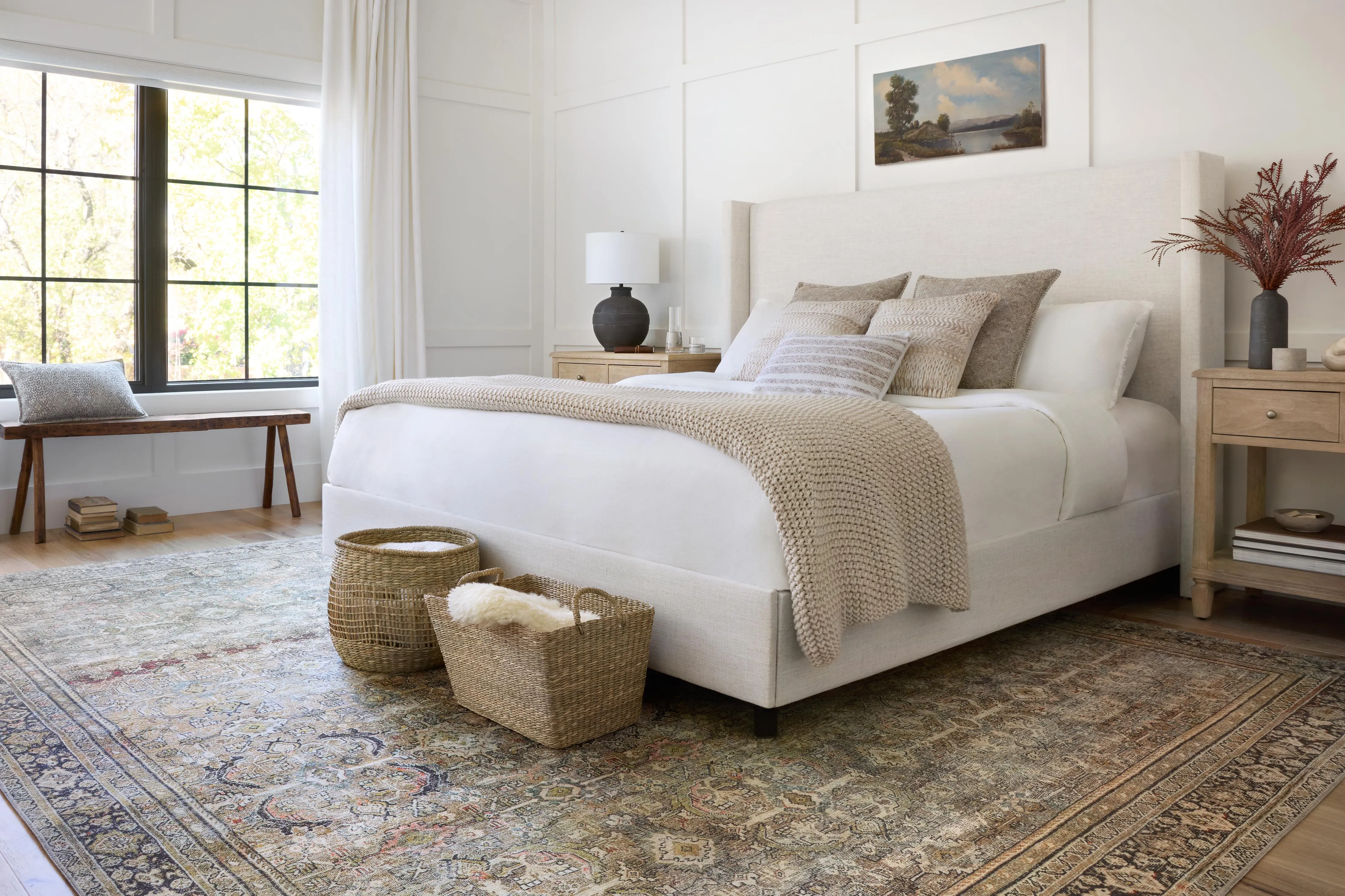 Layla Rug in Olive & Charcoal