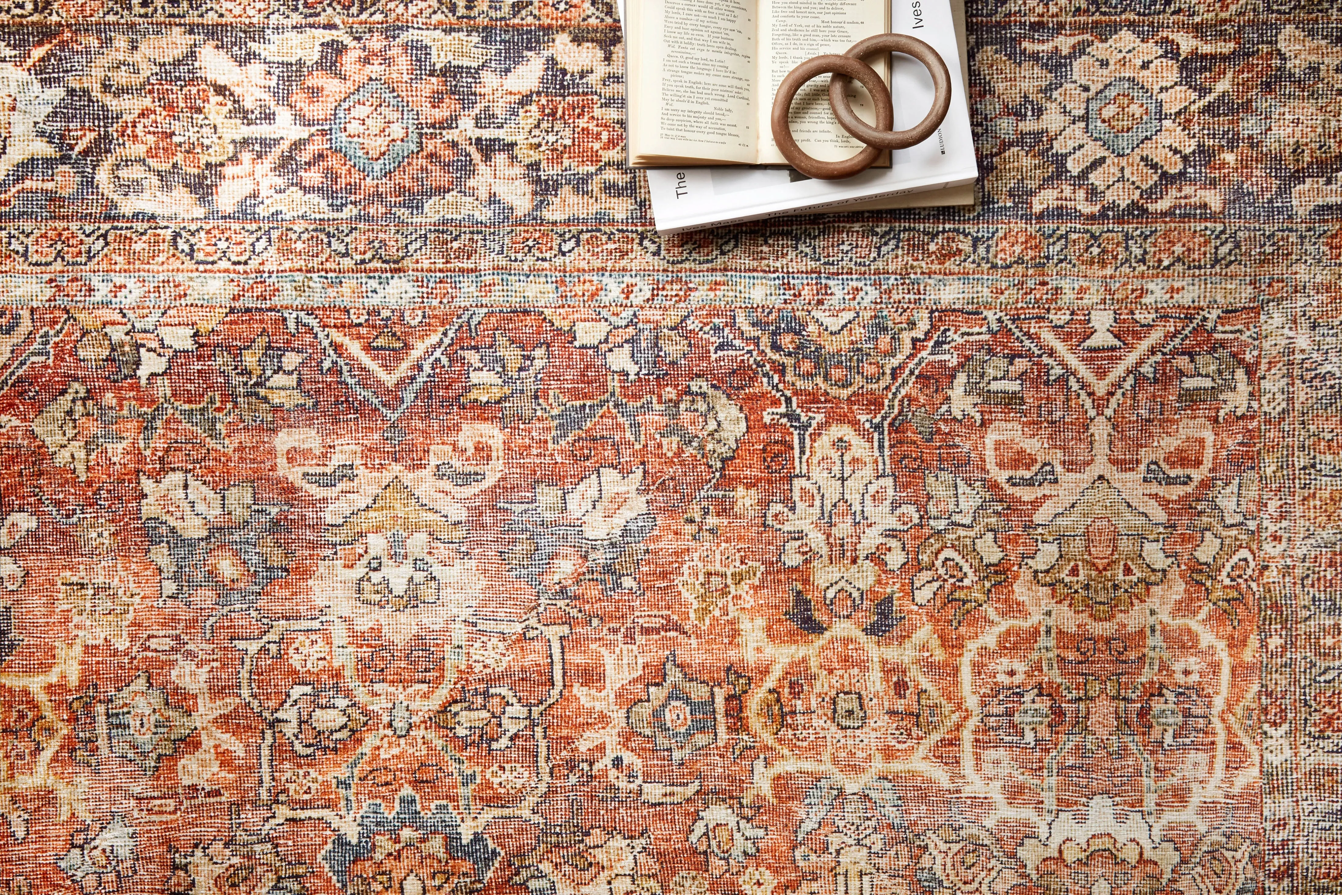 Layla Rug in Spice & Marine
