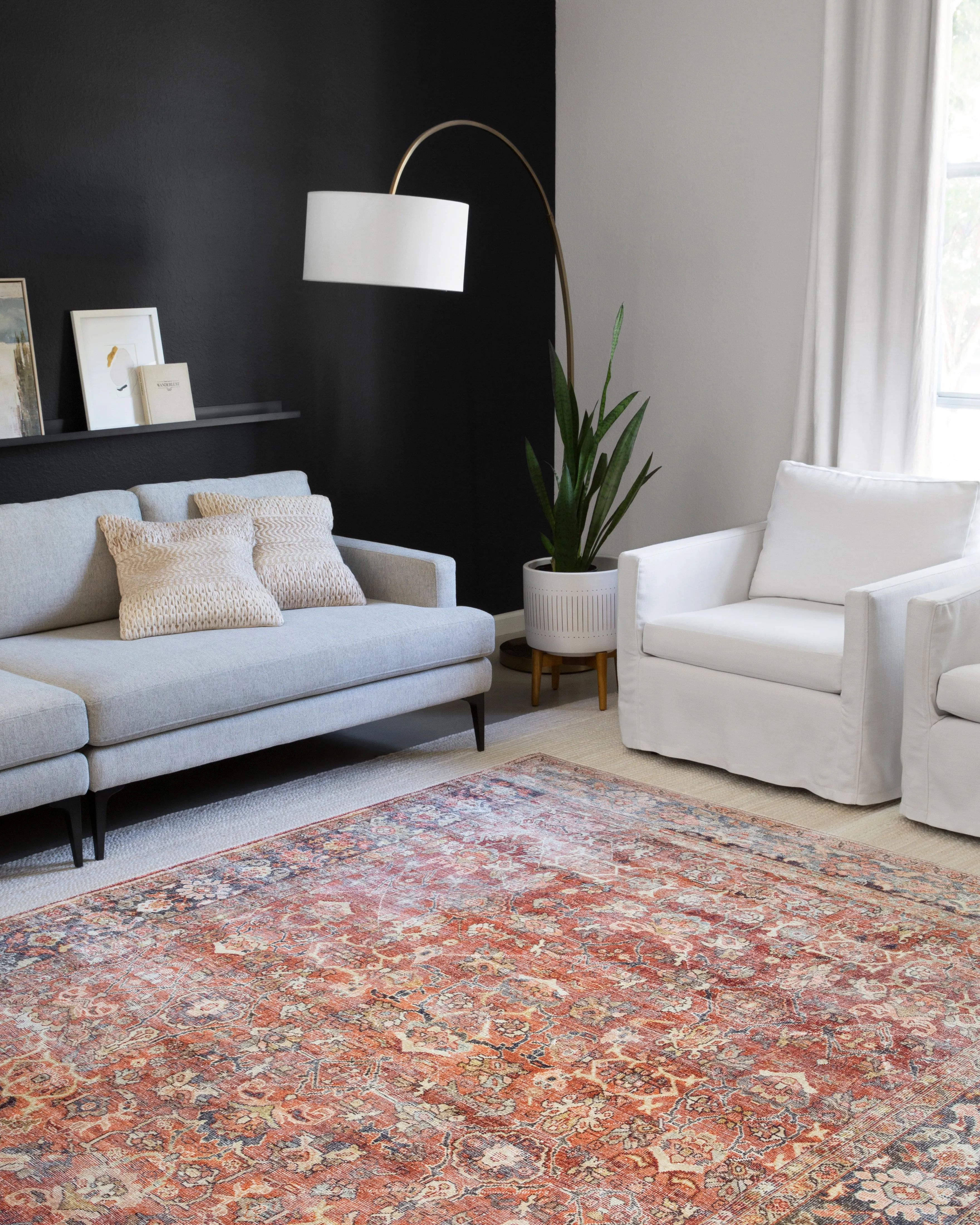 Layla Rug in Spice & Marine