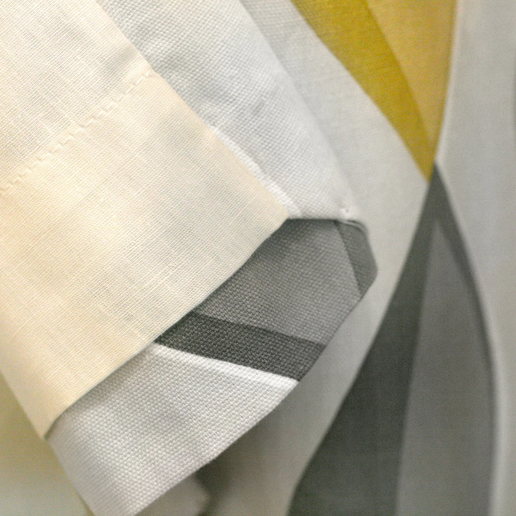 Lennox Pair of Eyelet Curtains by Fusion in Grey & Ochre