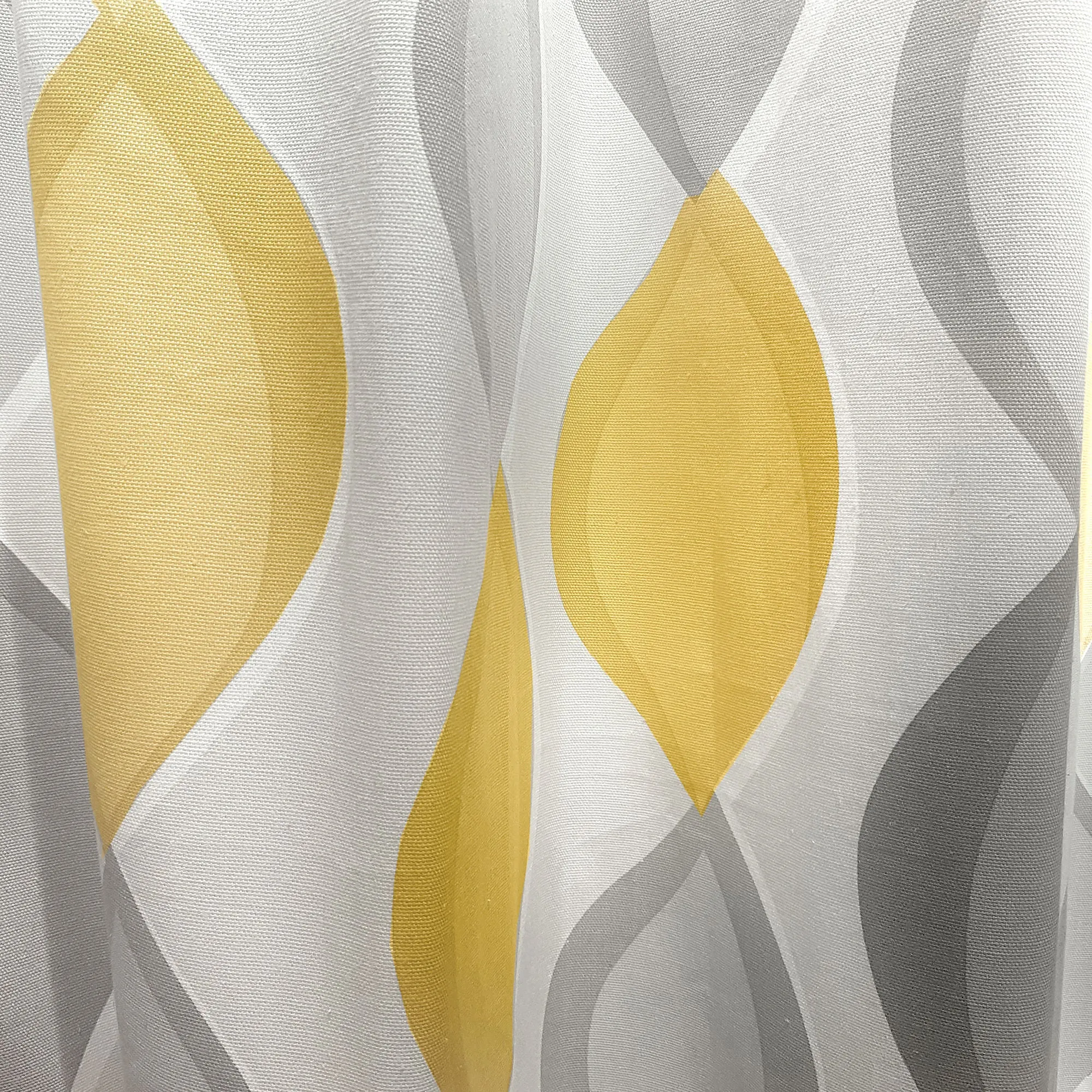 Lennox Pair of Eyelet Curtains by Fusion in Grey & Ochre
