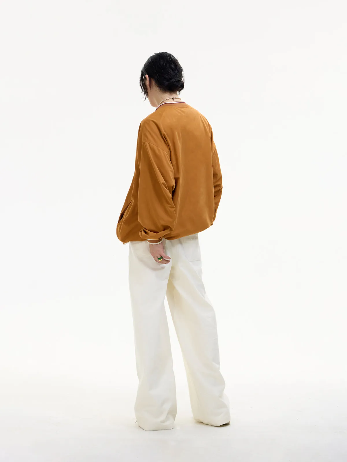 LOGO Embroidered V-neck Pullover【s0000004184】