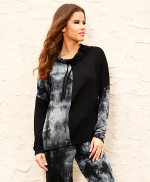 Marble Wash Drawstring Cowl
