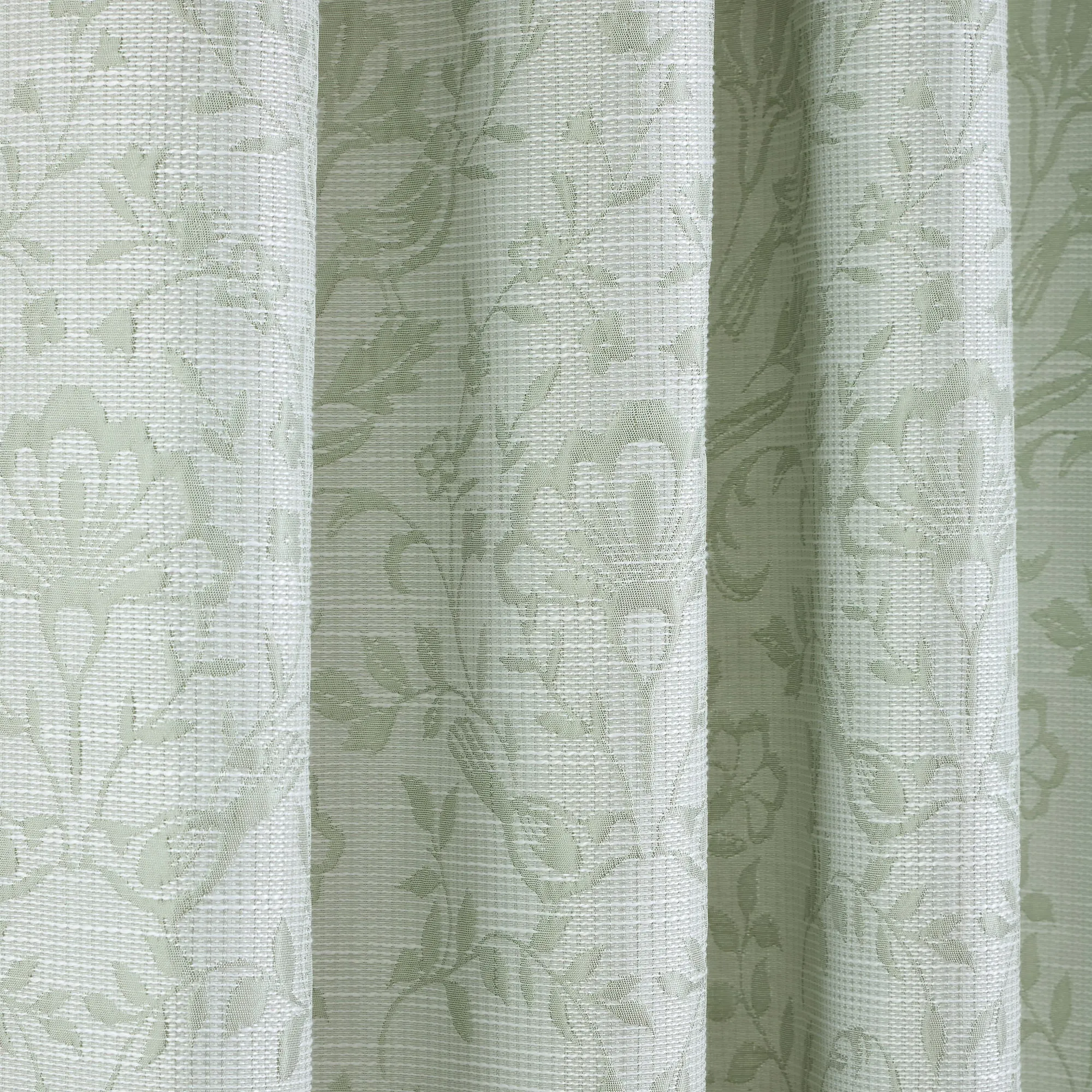 Marple Pair of Eyelet Curtains by Curtina in Sage Green