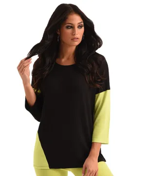 Mason 2 Tone Sleeve Kashmira Sweater