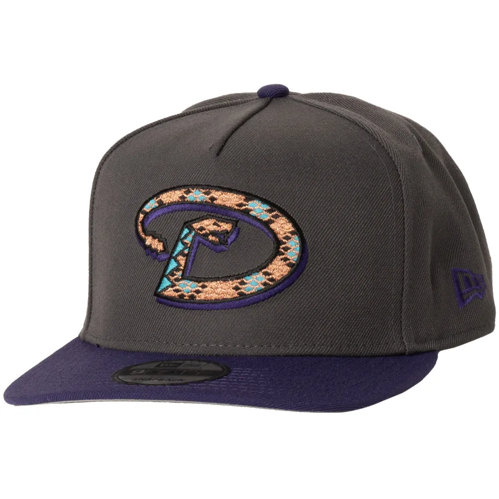 MLB Arizona Diamondbacks New Era 2 Tone Graphite A-Frame 9FIFTY Snapback Hat