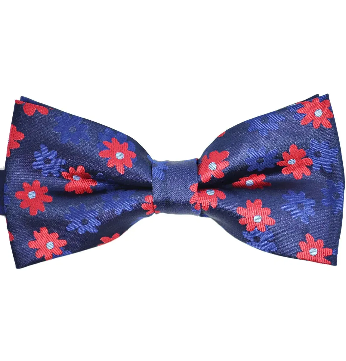 Navy Floral Patterned Bow Tie