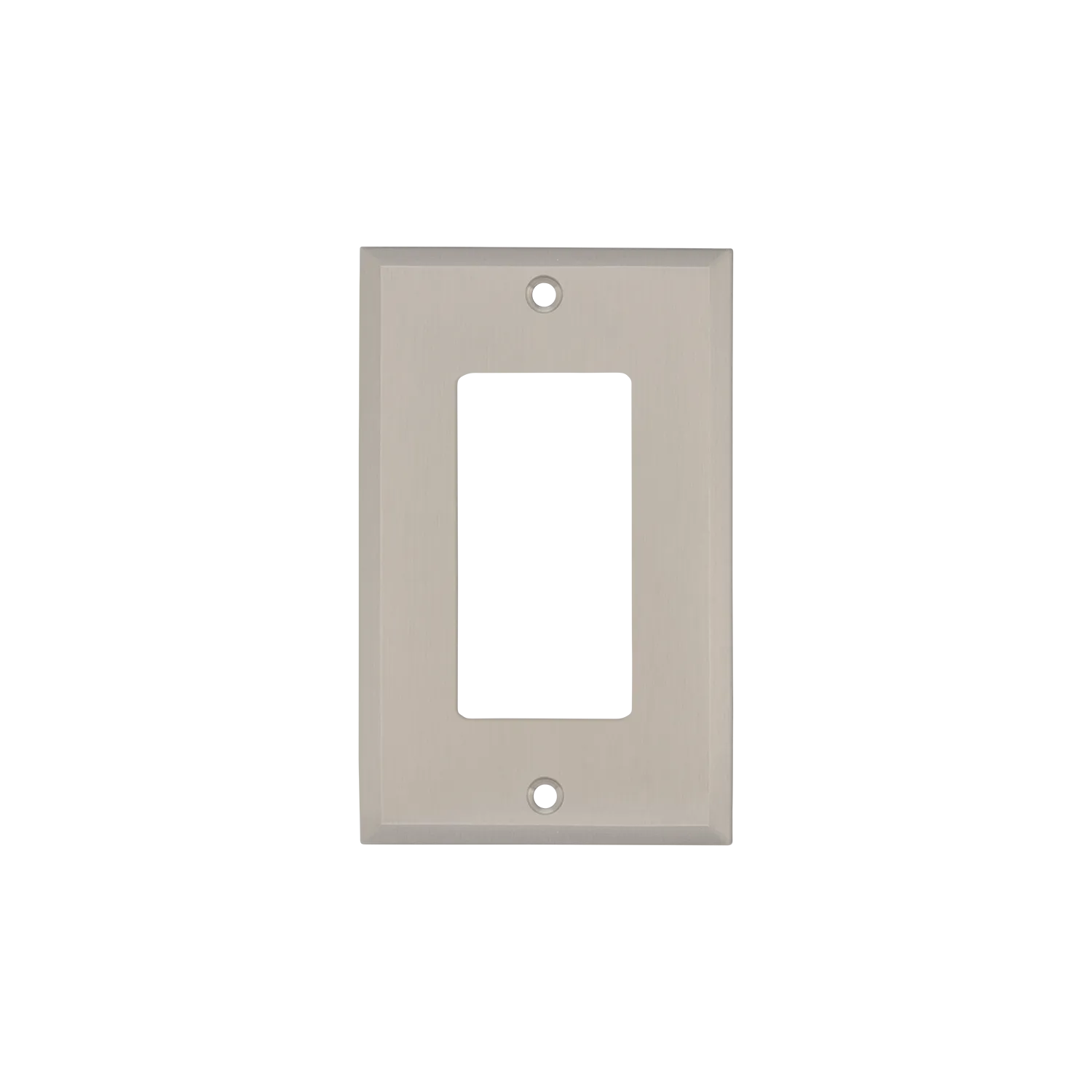 New York Switch Plate with Single Rocker in Satin Nickel