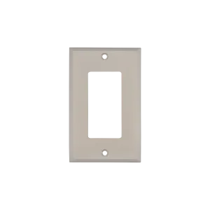 New York Switch Plate with Single Rocker in Satin Nickel