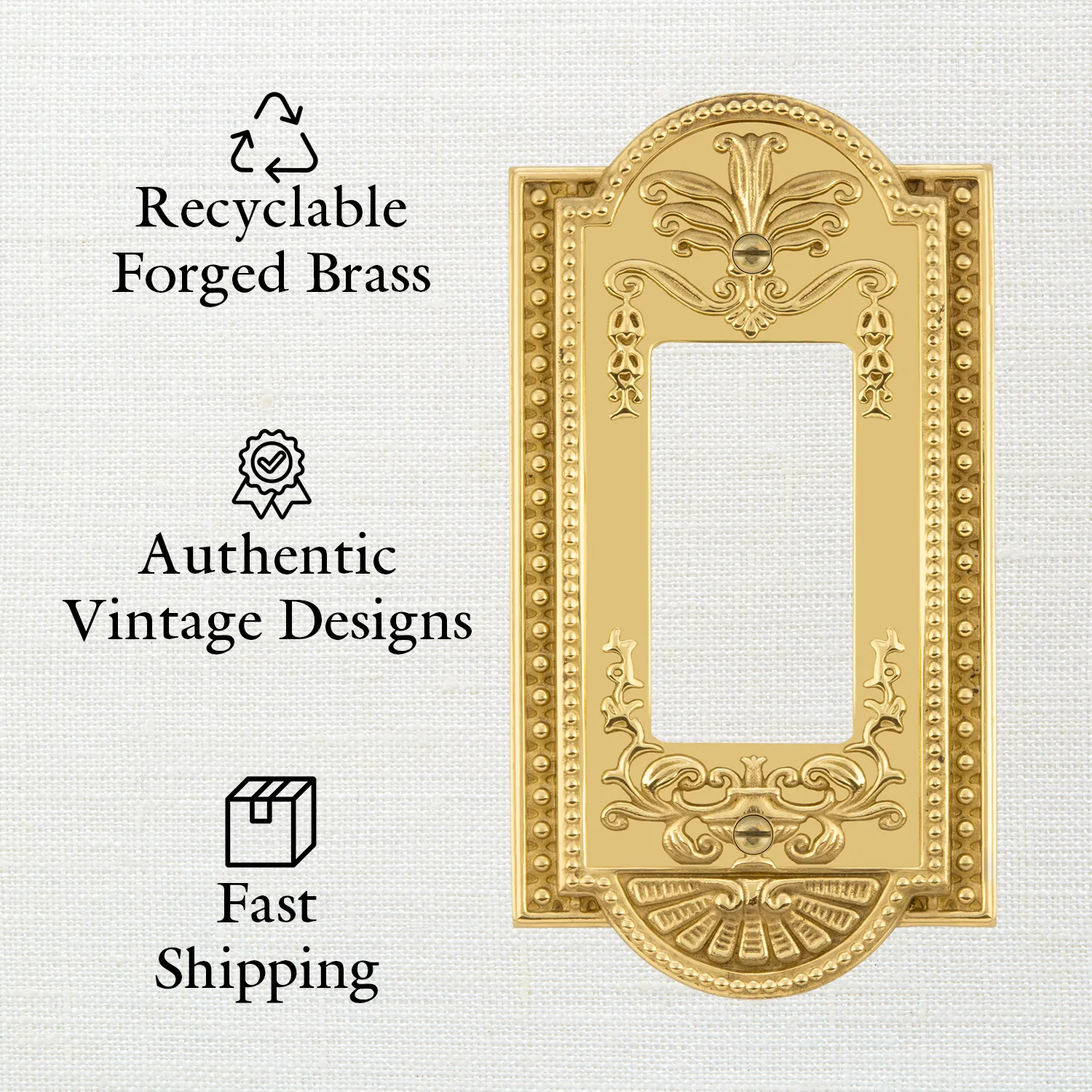 New York Switch Plate with Single Rocker in Satin Nickel
