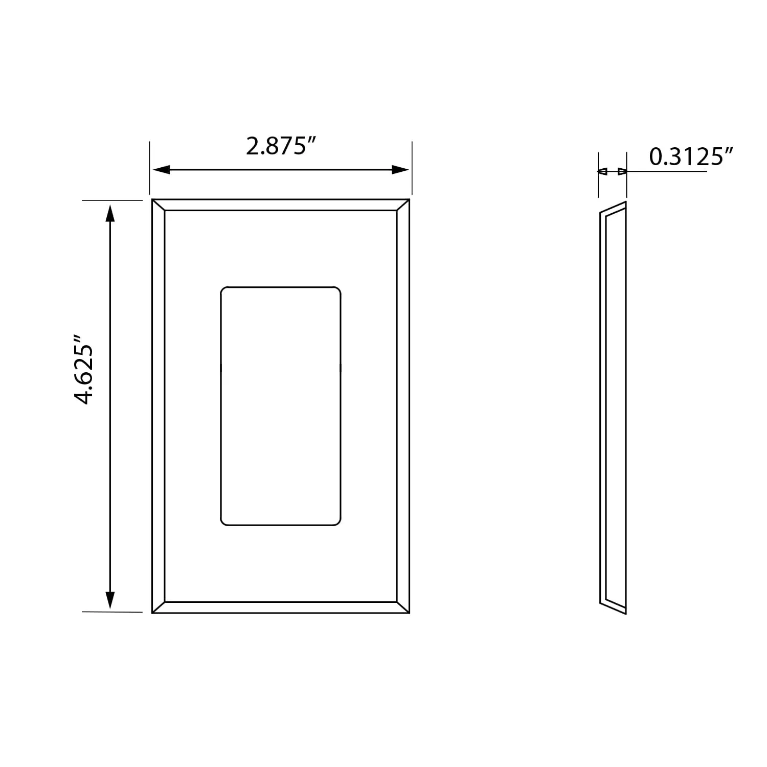 New York Switch Plate with Single Rocker in Satin Nickel