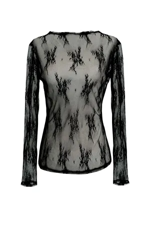 Paulette Black Lace Top