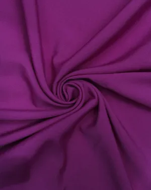 Plain Purple Polyester Crepe Fabric