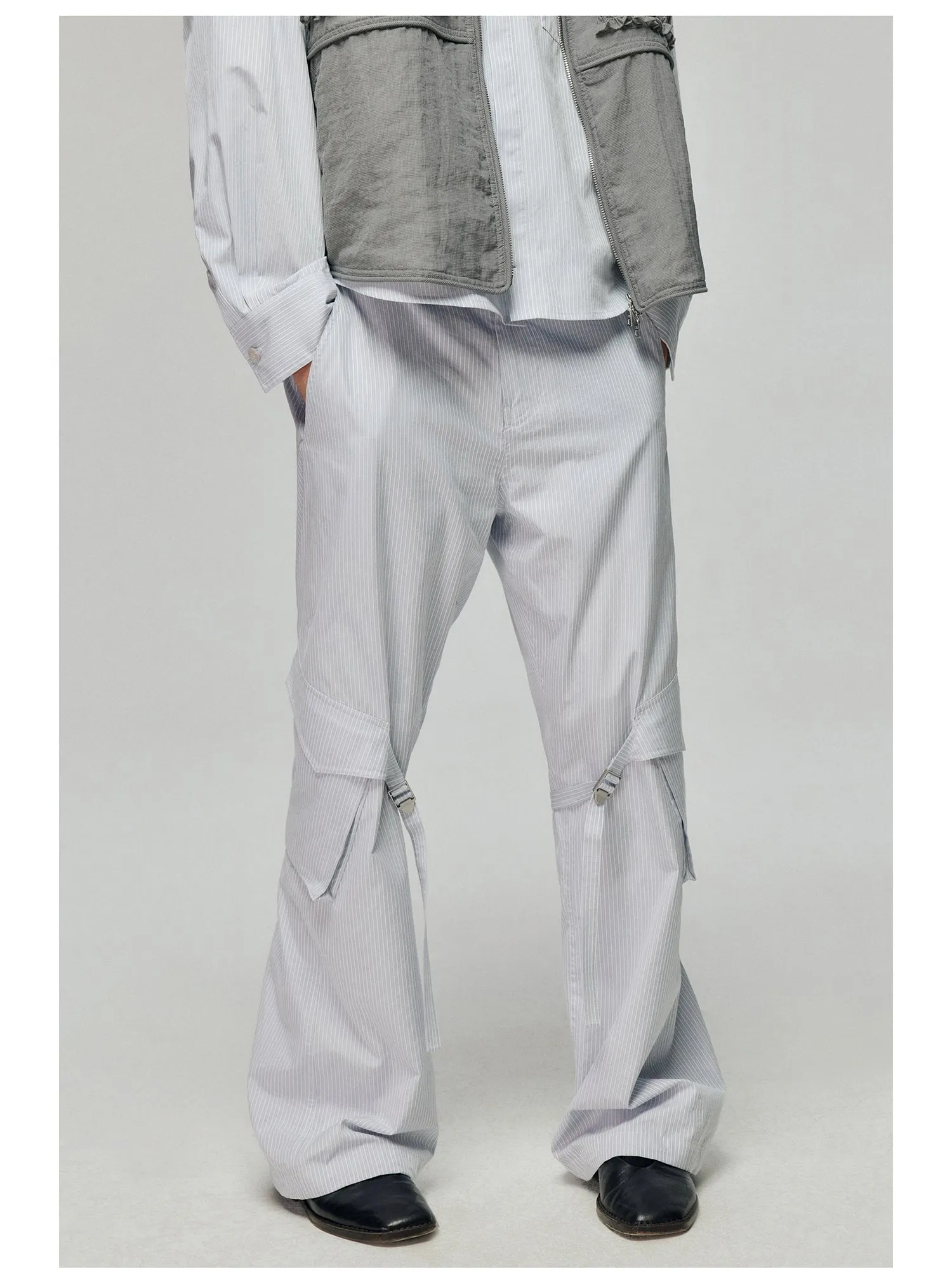 Polyester Strap Casual Pants
