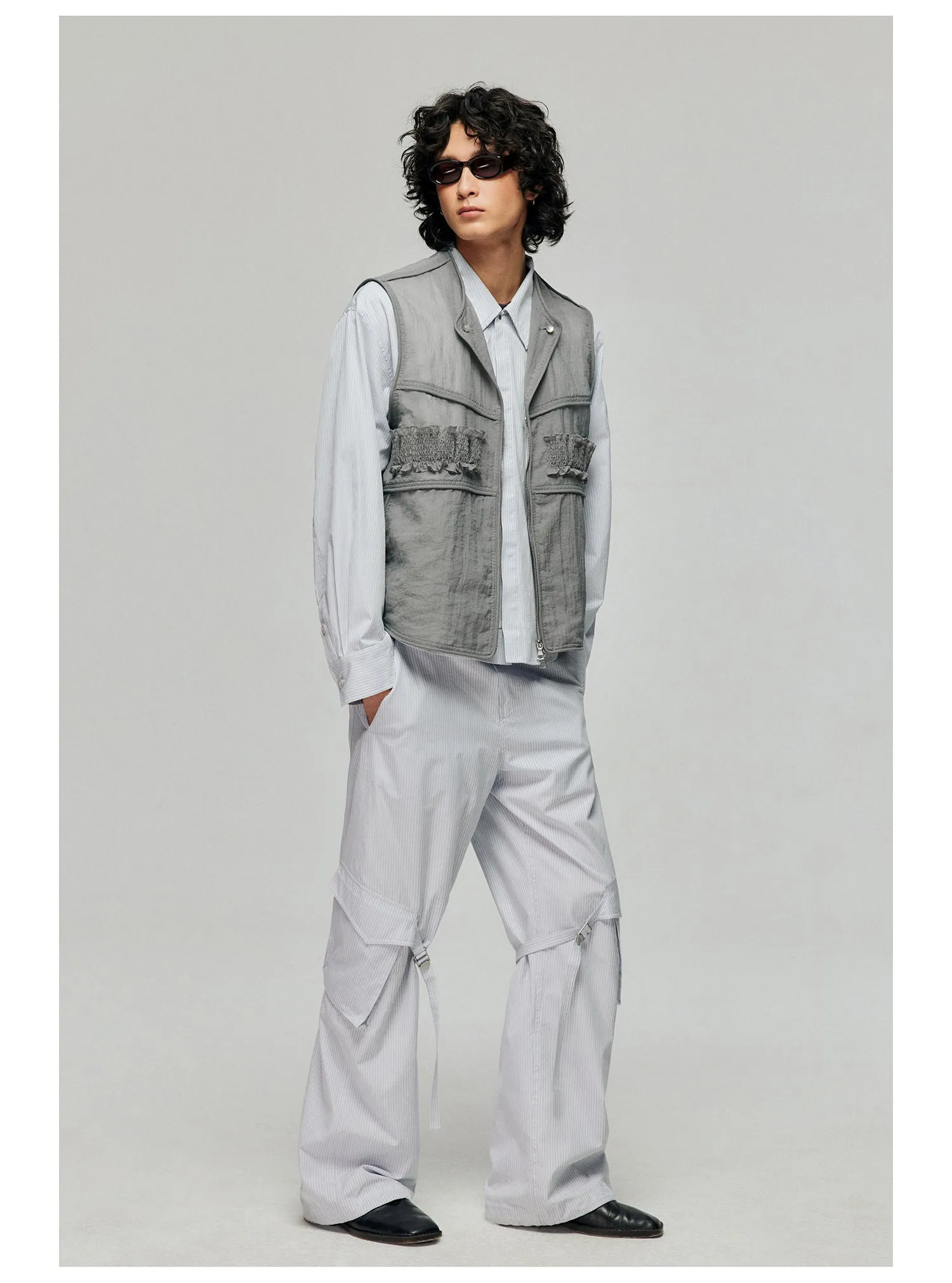 Polyester Strap Casual Pants