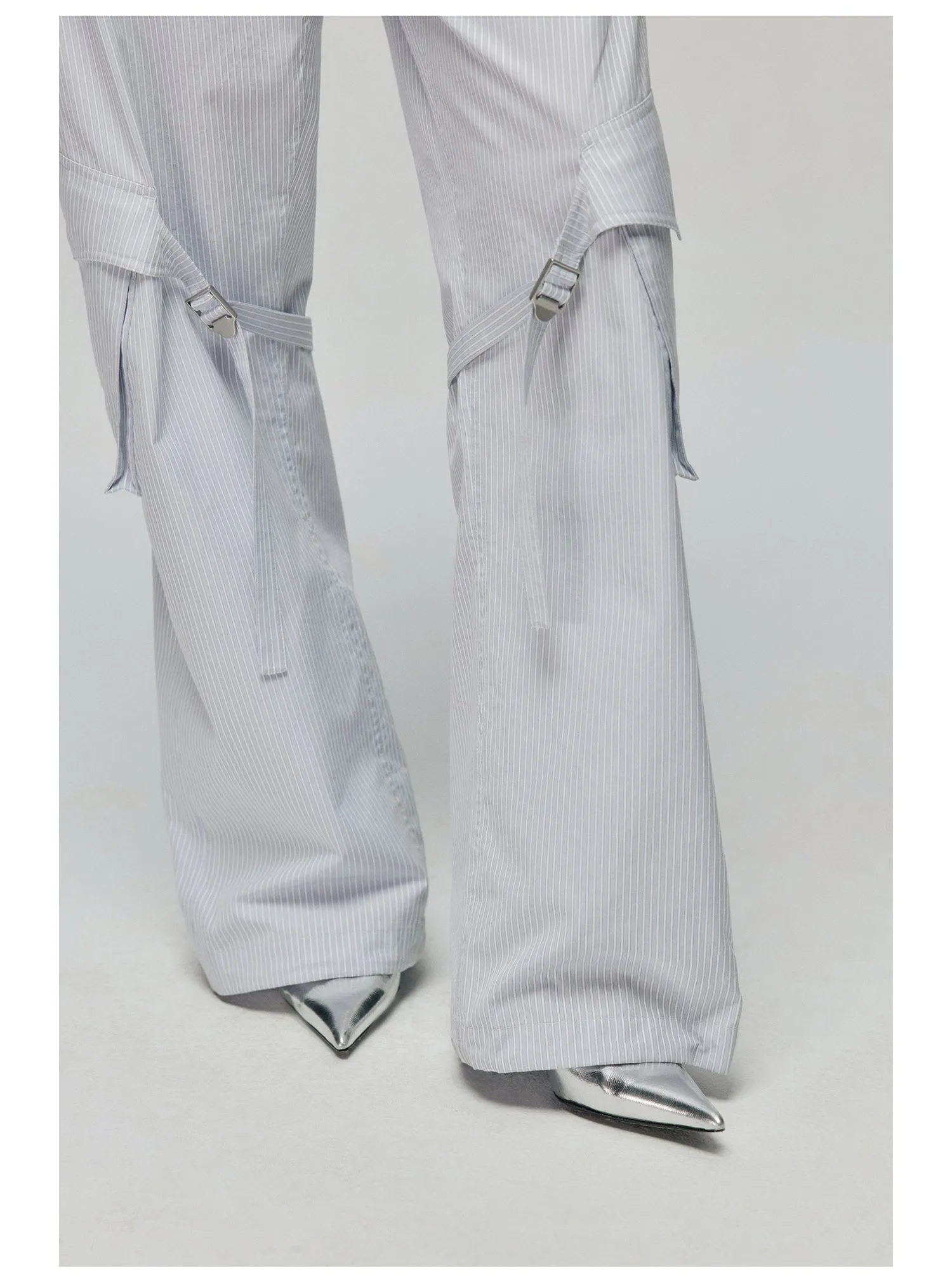 Polyester Strap Casual Pants