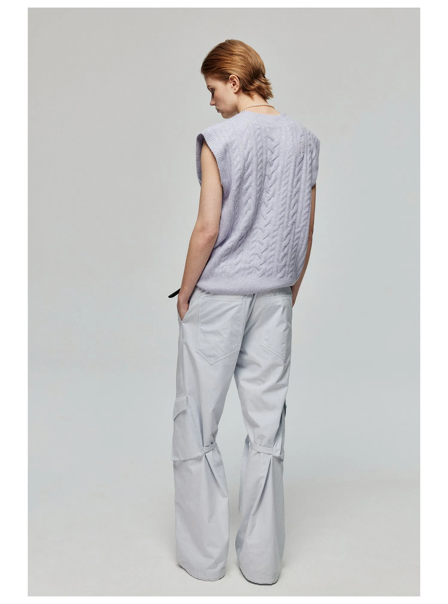 Polyester Strap Casual Pants