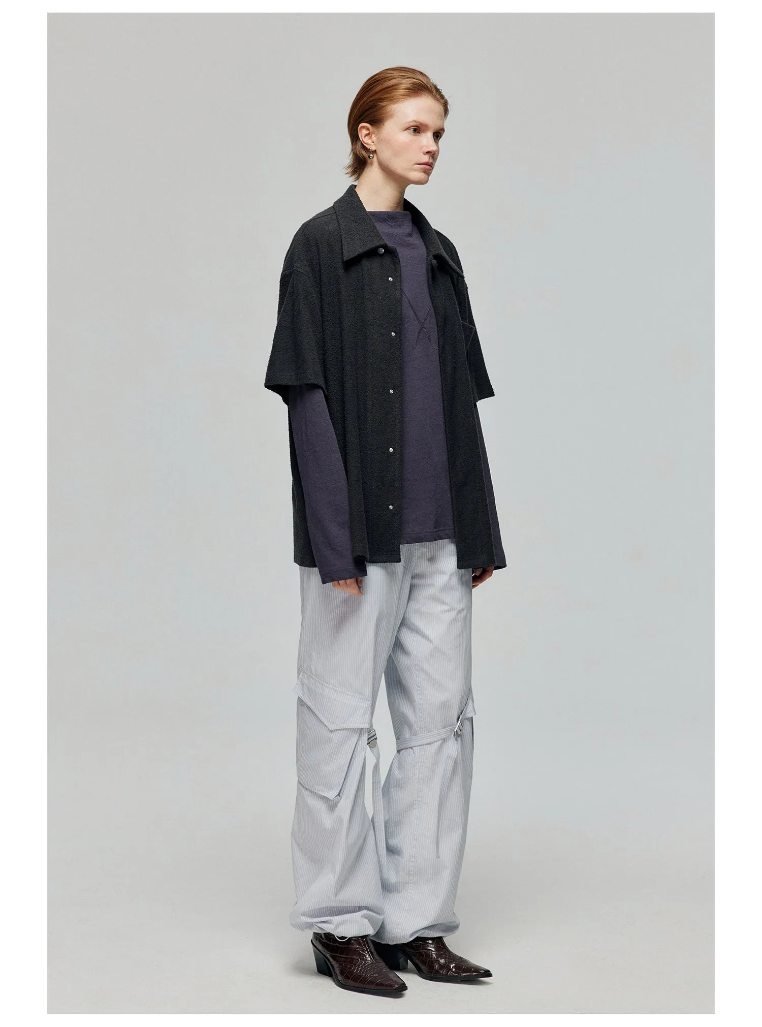 Polyester Strap Casual Pants