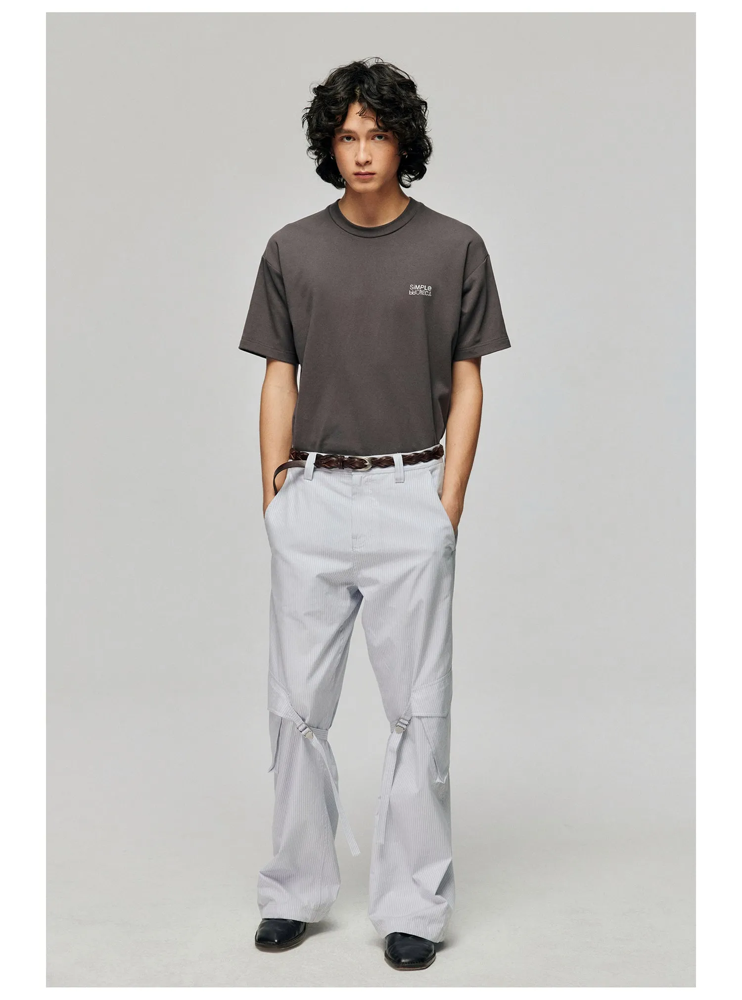 Polyester Strap Casual Pants