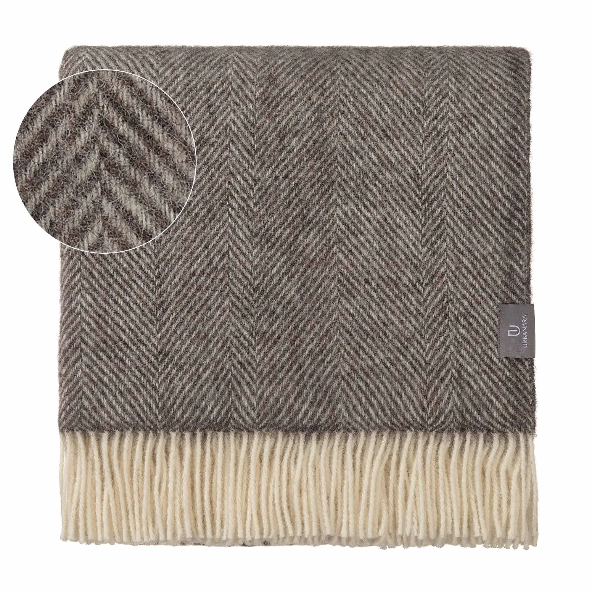 Salantai Wool Blanket [Grey/Cream]
