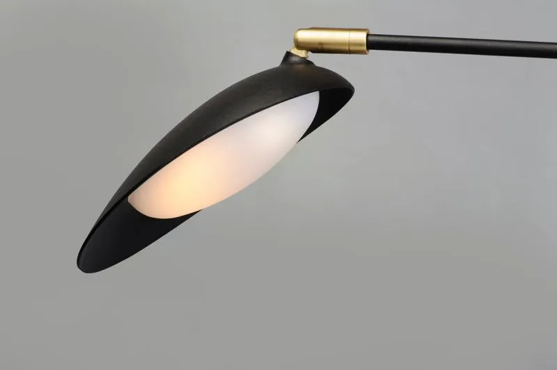 Scan 19.75" 2 Light Wall Sconce in Black and Satin Brass