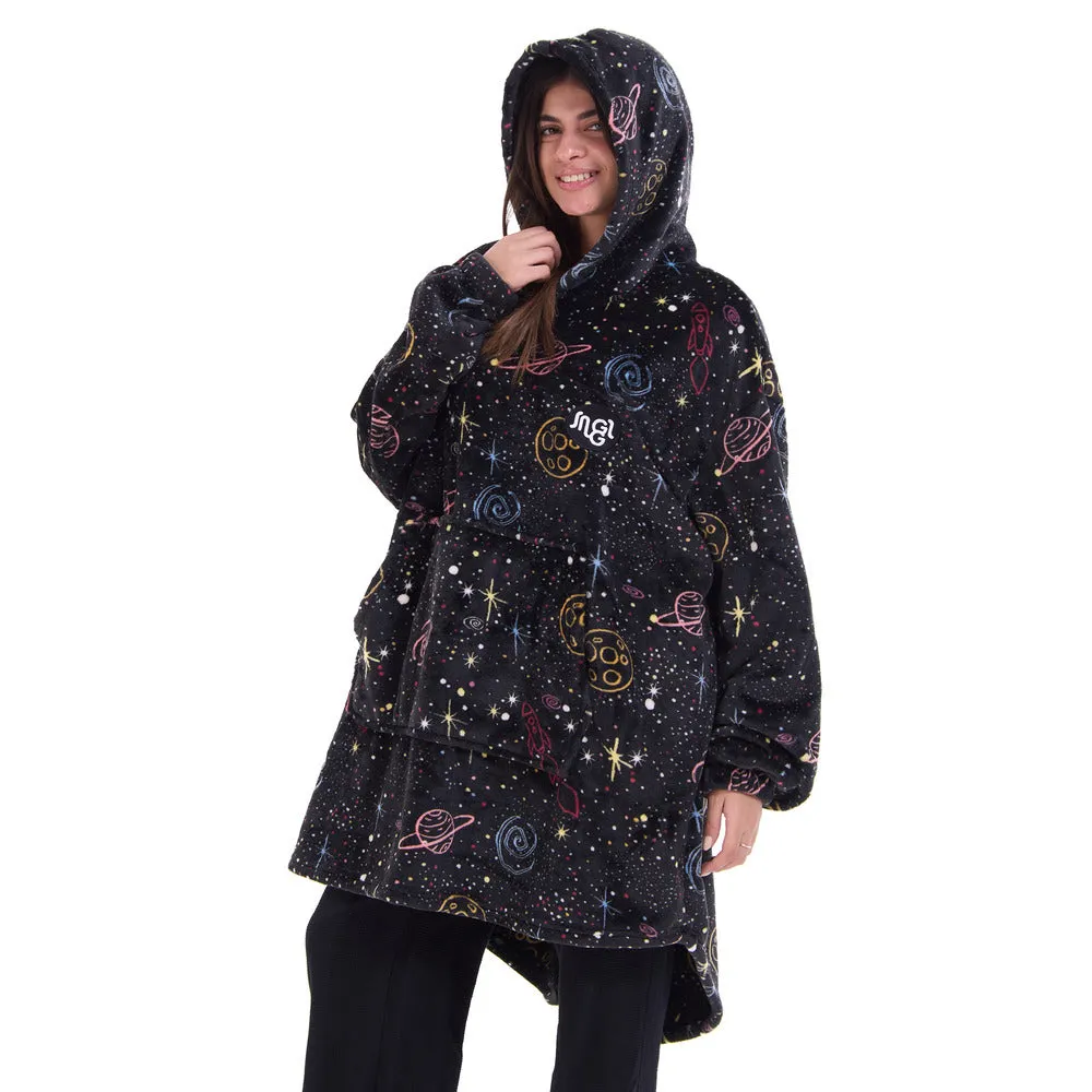 Snuggs Blanket Hoodie Black Space