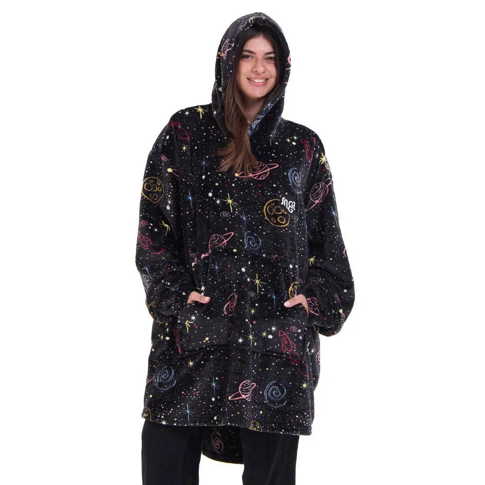 Snuggs Blanket Hoodie Black Space