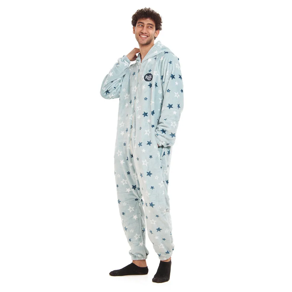 Snuggs Blanket Onesie Light Blue Stars