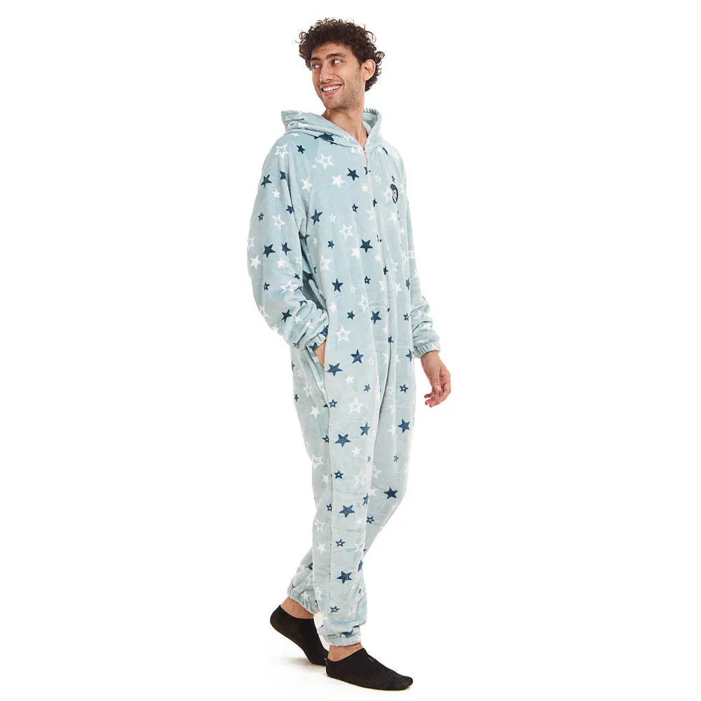 Snuggs Blanket Onesie Light Blue Stars