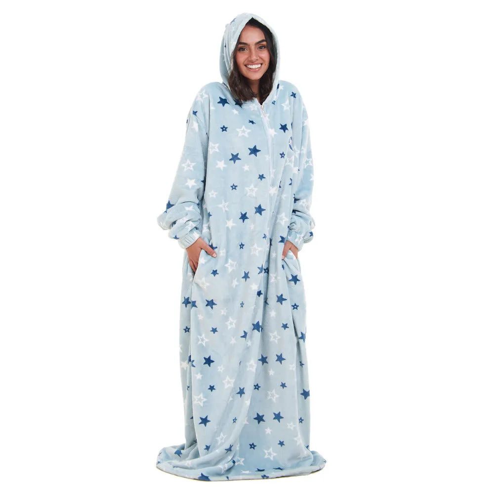 Snuggs Wearable Blanket Monk Pastel Blue Stars