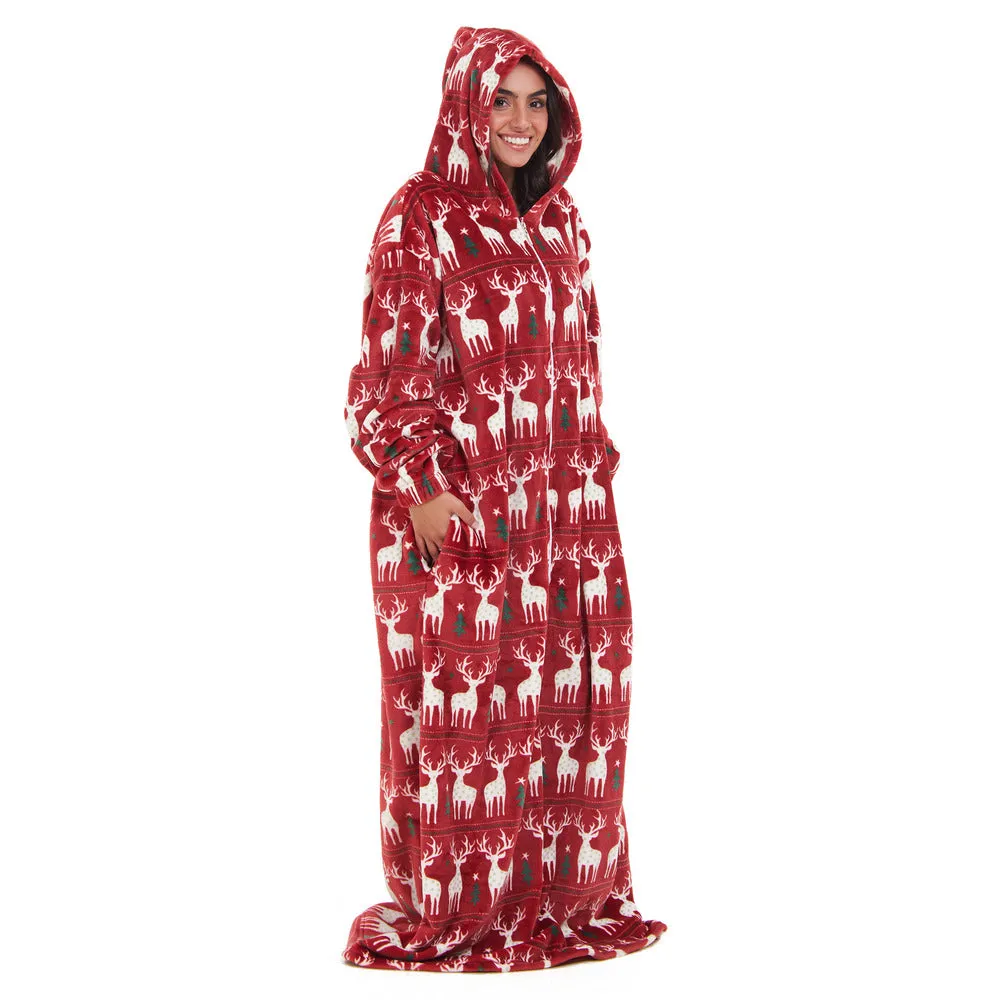 Snuggs Wearable Blanket Monk Red Christmas