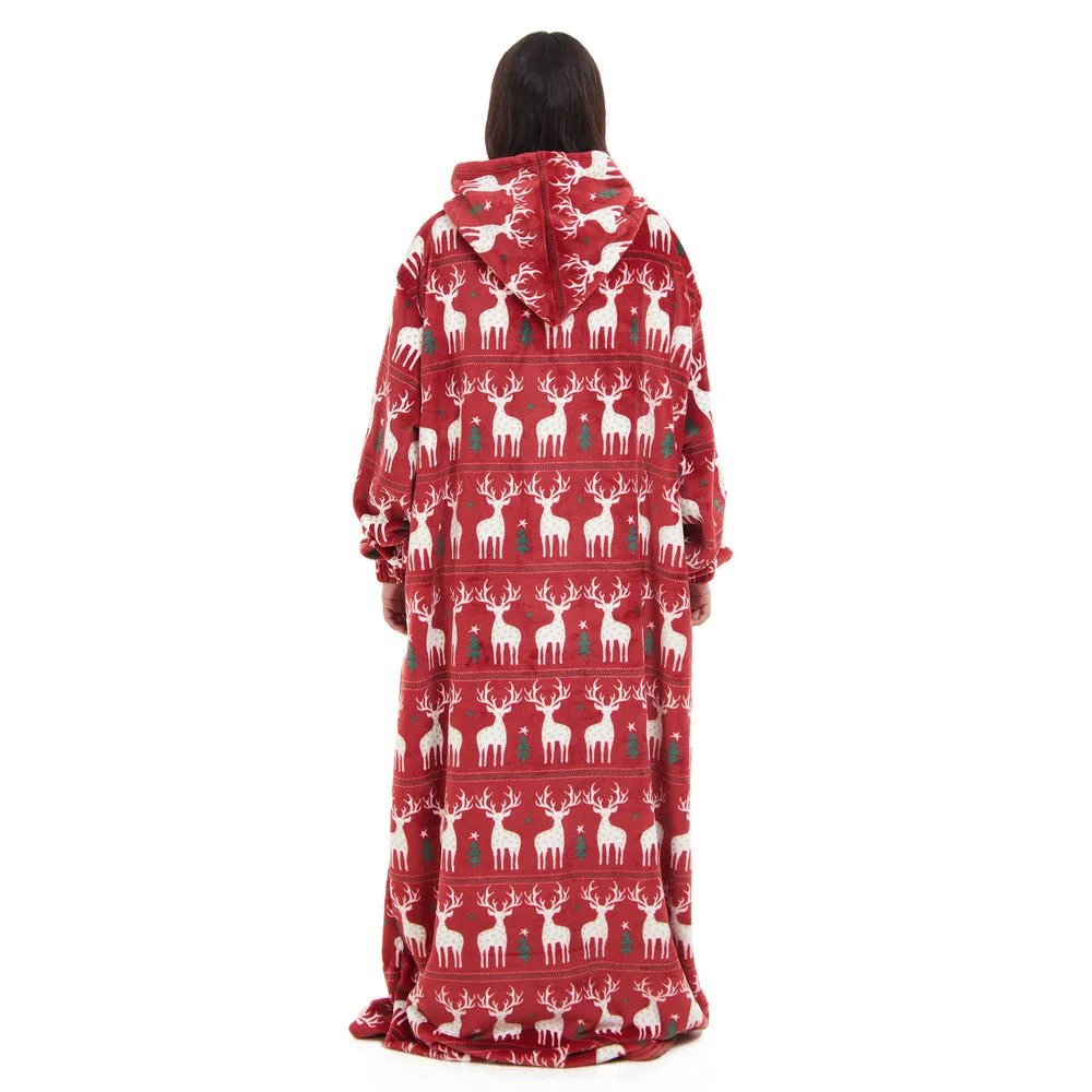 Snuggs Wearable Blanket Monk Red Christmas