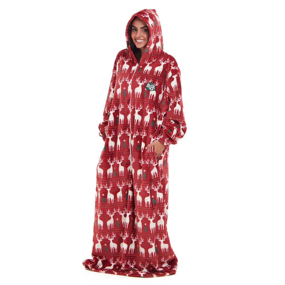 Snuggs Wearable Blanket Monk Red Christmas