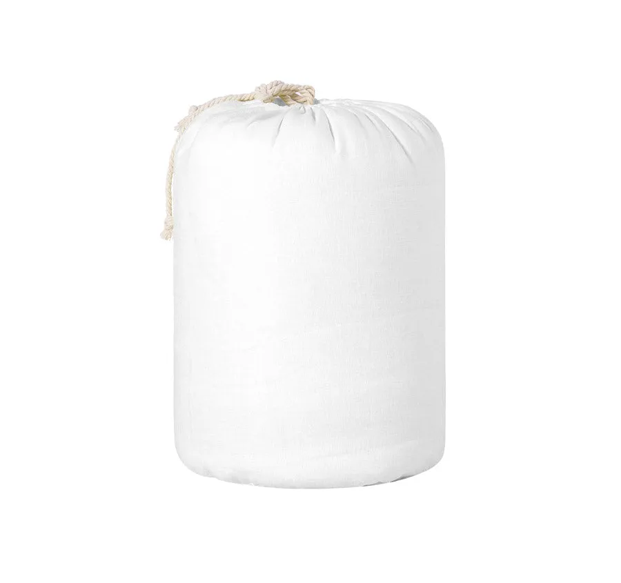 Stonewashed French Linen Coverlet Set Range White