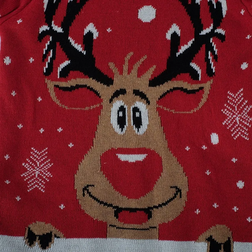 Ugly XMAS Holiday Christmas Sweater Women Men Funny Sweatshirt Gifts Elf Red