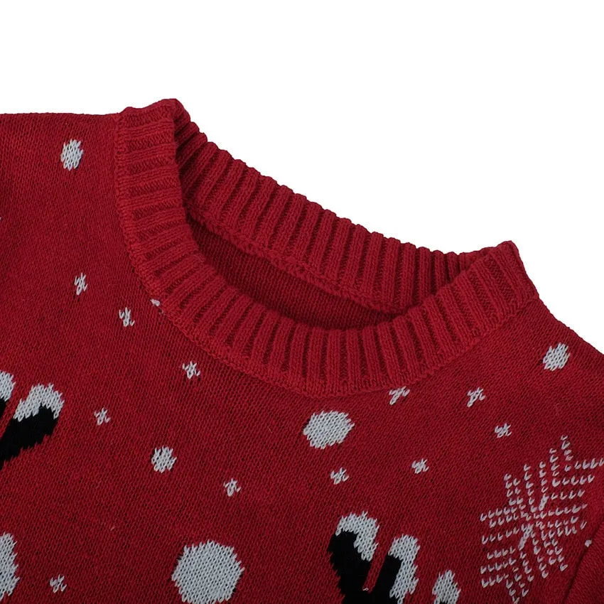 Ugly XMAS Holiday Christmas Sweater Women Men Funny Sweatshirt Gifts Elf Red