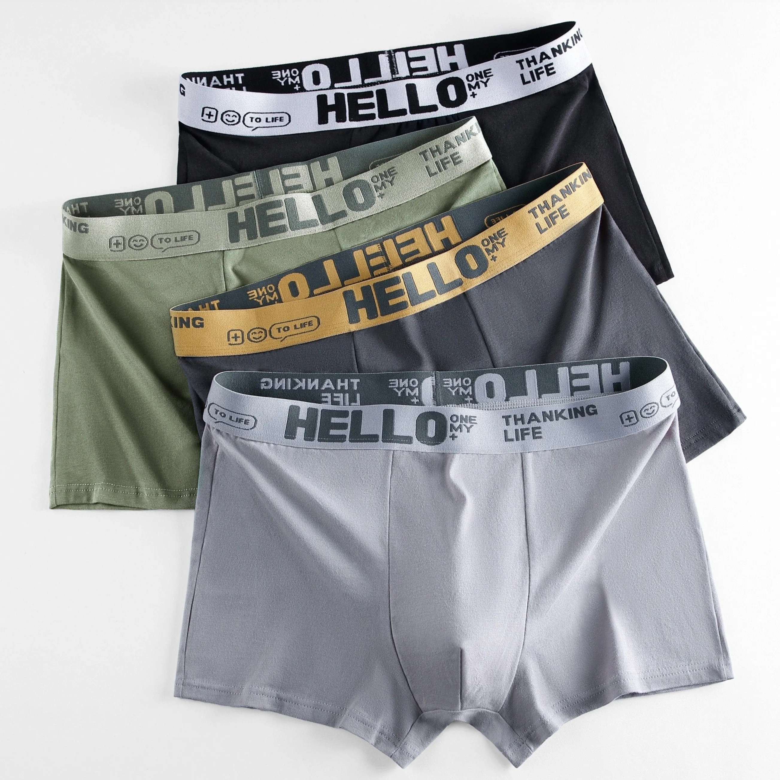 Ultimate Comfort 4Pack Mens Breathable Cotton Boxer Briefs