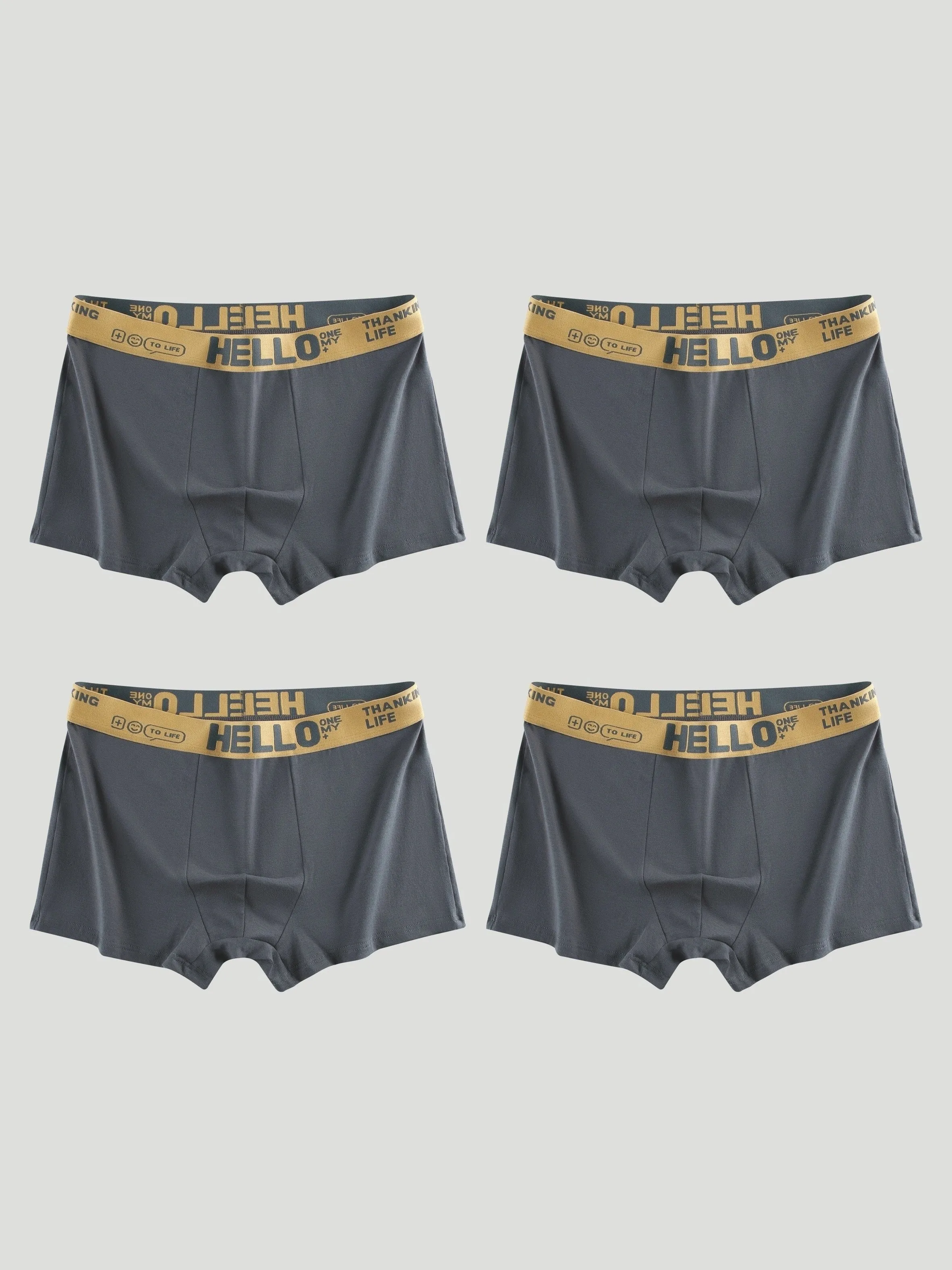 Ultimate Comfort 4Pack Mens Breathable Cotton Boxer Briefs