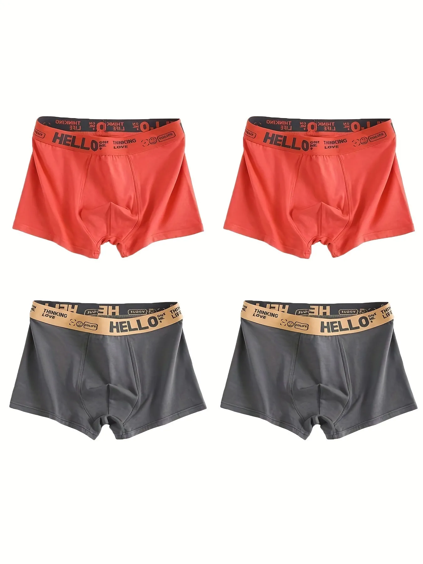 Ultimate Comfort 4Pack Mens Breathable Cotton Boxer Briefs