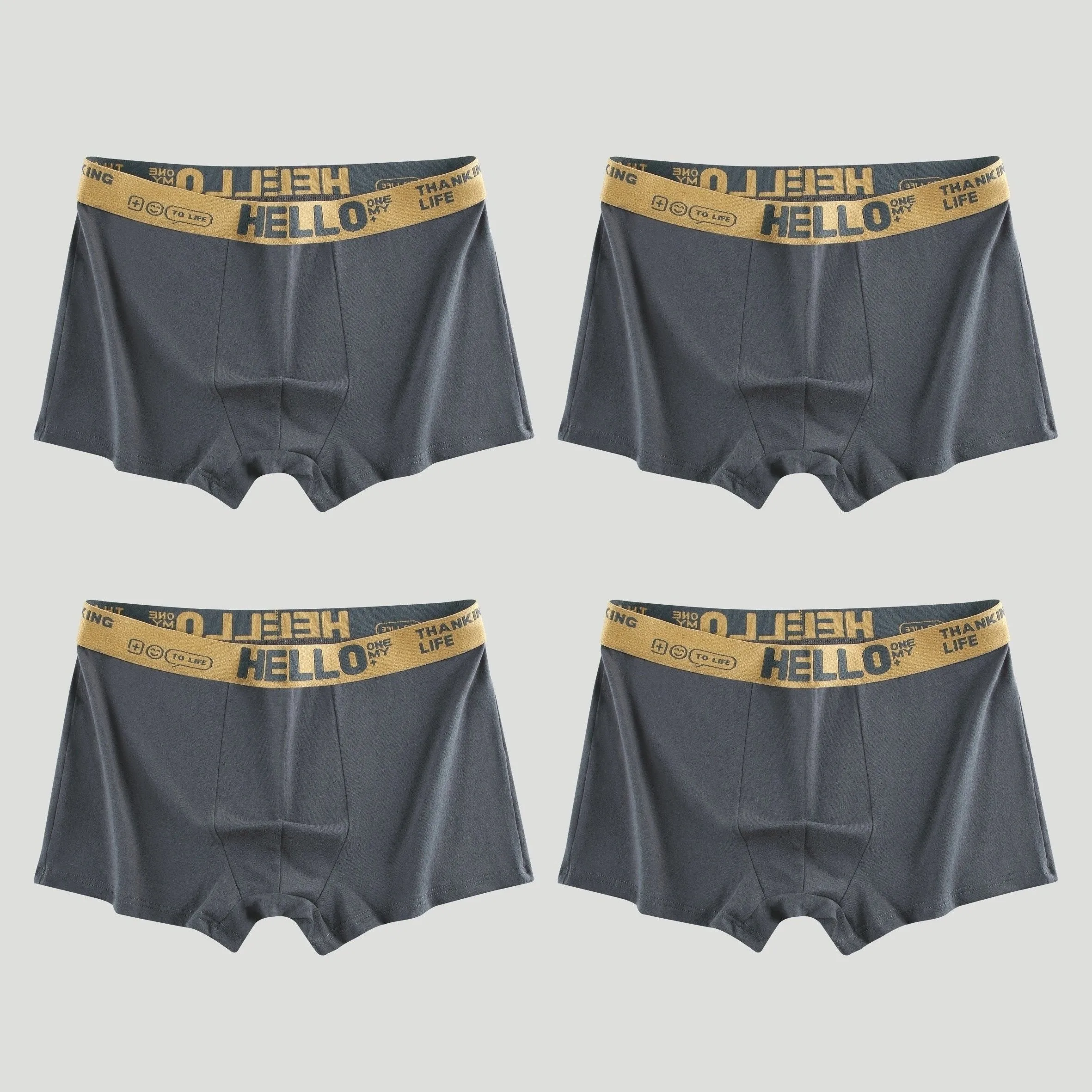 Ultimate Comfort 4Pack Mens Breathable Cotton Boxer Briefs