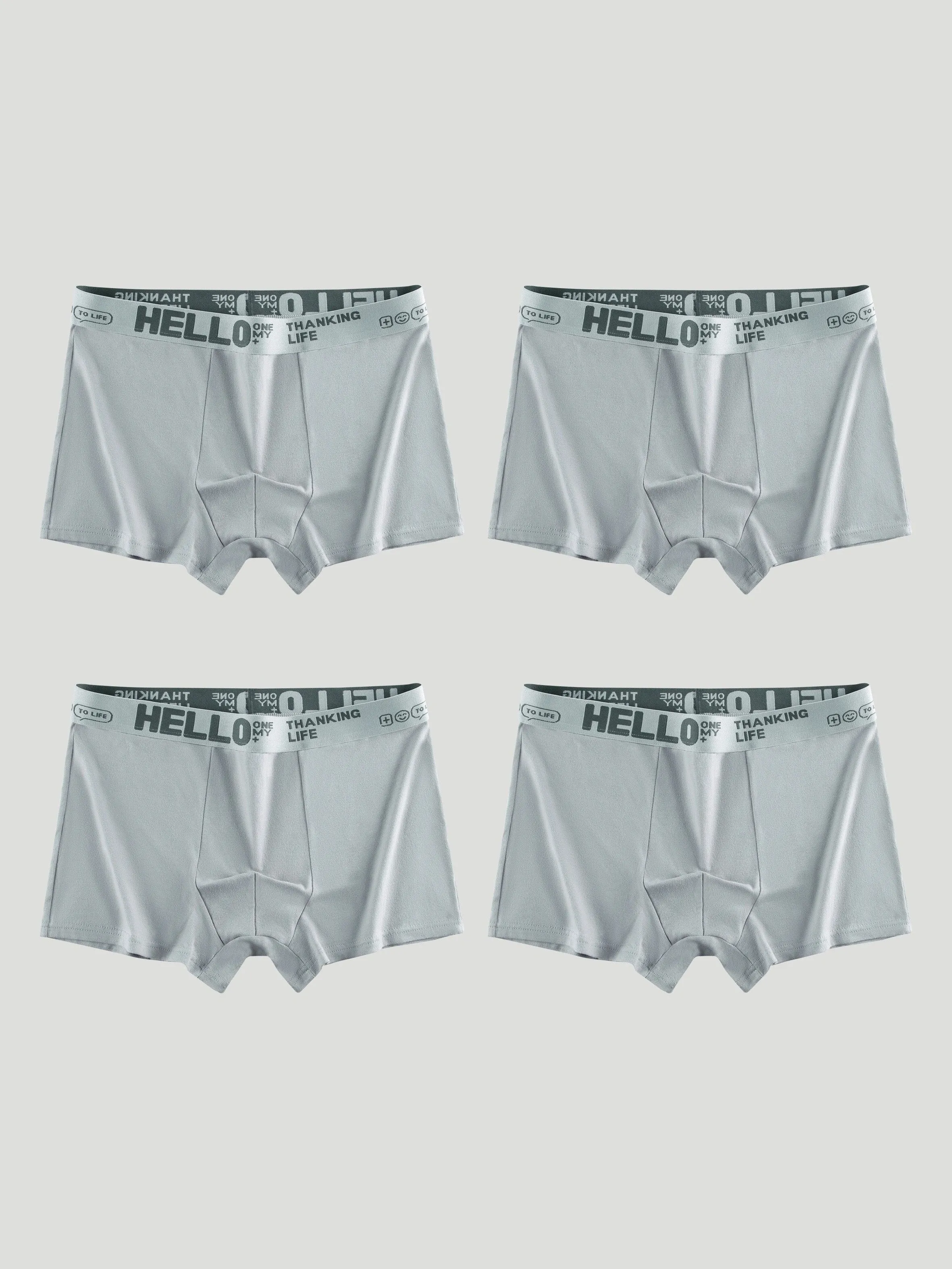 Ultimate Comfort 4Pack Mens Breathable Cotton Boxer Briefs