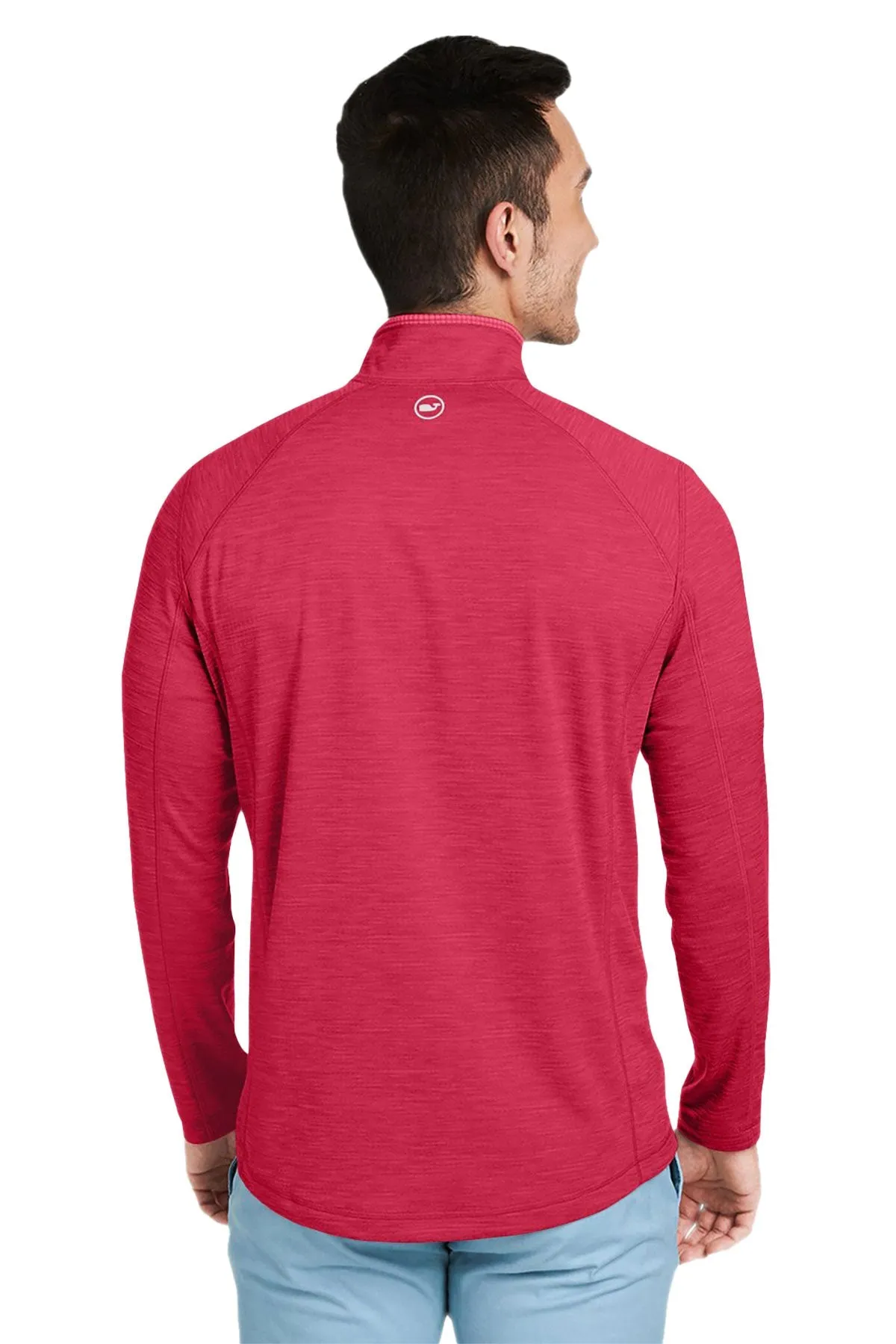 Vineyard Vines Custom Mens Sankaty Quarter-Zips, Red