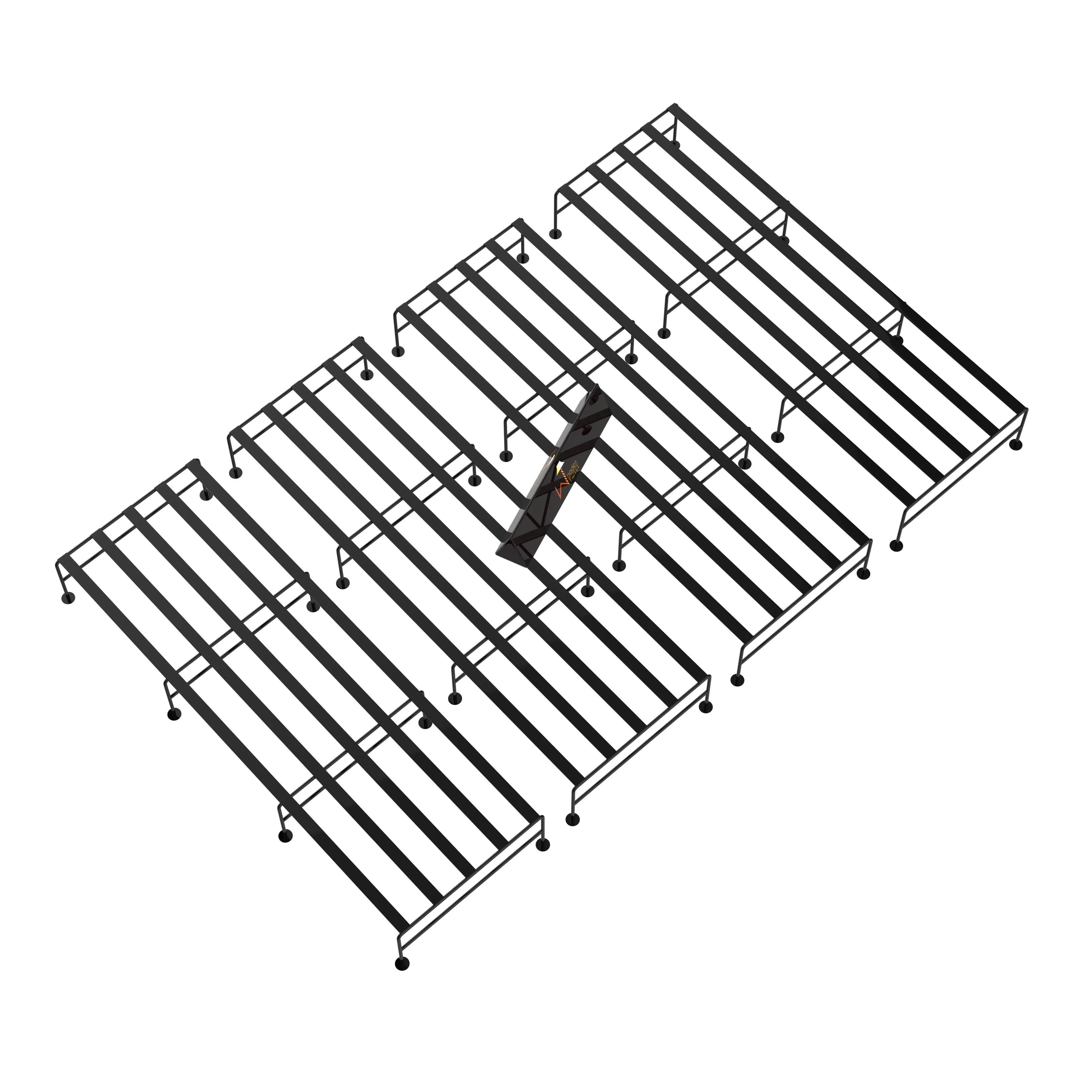 Wooden Twist Vertical Wrought Iron Planter Stand Pot Stand ( Set of 4 )